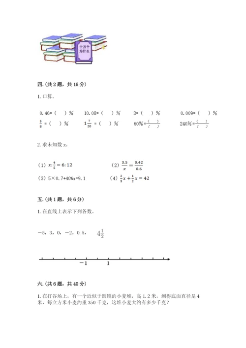 小升初数学综合模拟试卷精品【有一套】.docx