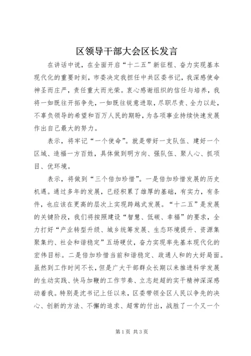 区领导干部大会区长发言.docx