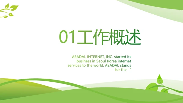绿色环保教育工作总结动态PPT