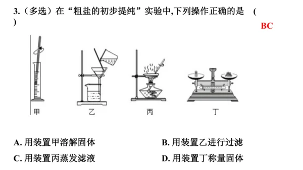 人教版九年级化学下册实验活动《粗盐的提纯》课件