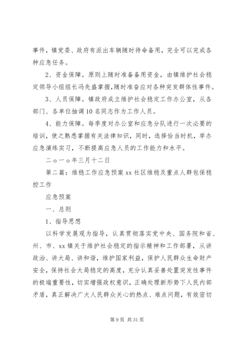 青岗镇维稳工作应急预案.docx