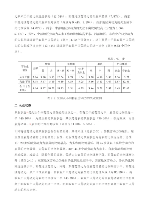 中国劳动力的就业及保障状况.docx