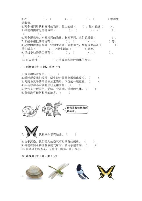 教科版一年级下册科学期末测试卷【达标题】.docx
