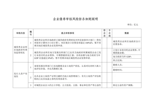 企业债券审核风险防范细则说明.docx
