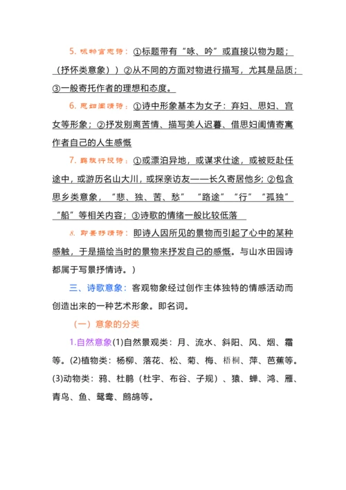 中考语文古诗鉴赏知识点专题.docx