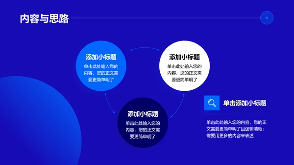 蓝色简约商务风通用毕业答辩PPT演示模板