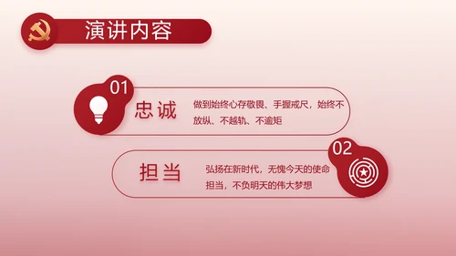 红色大气纪检干部工作总结动态PPT