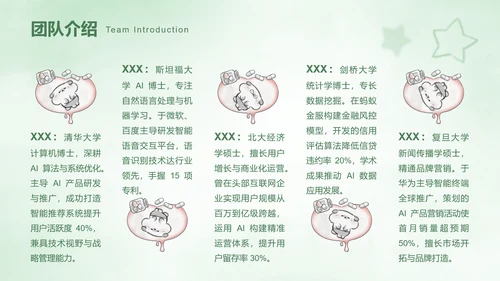 绿色卡通风创新创业计划书