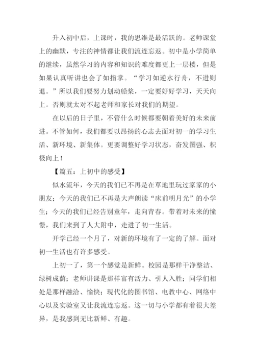 上初中的感受作文500字.docx