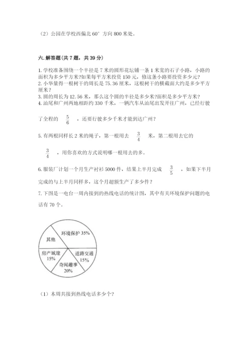 小学数学六年级上册期末考试试卷含答案（基础题）.docx