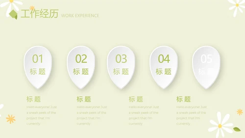 绿色小清新个人简历自我介绍动态PPT模板
