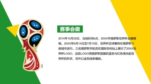 为世界杯足球比赛喝彩通用PPT模板