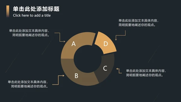 黑金流线渐变圆奢华PPT模板