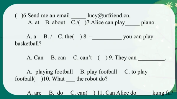 Unit 4 What can you do  Part C Let's check & Story