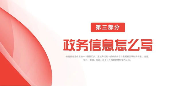 红色简约风大气政务服务培训动态PPT