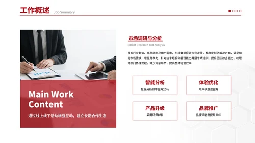 红色简约风工作汇报总结通过PPT模板
