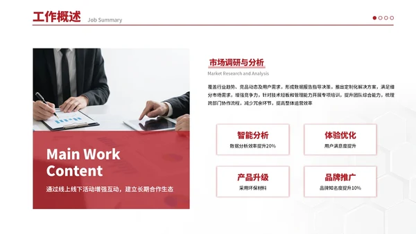 红色简约风工作汇报总结通过PPT模板