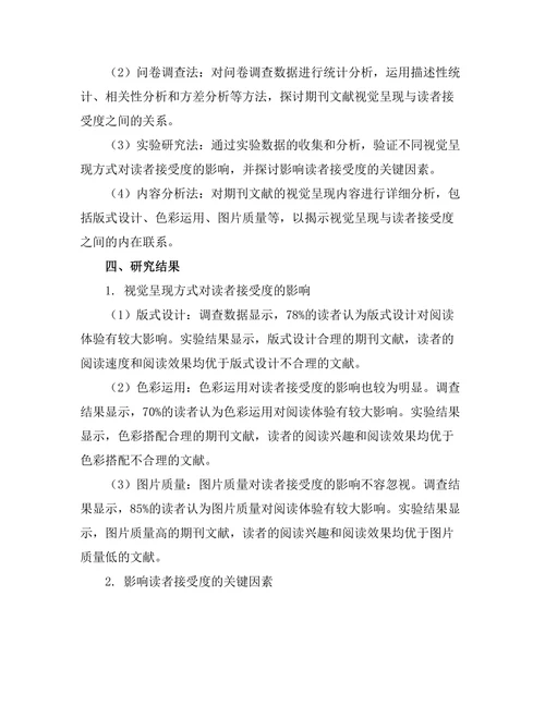 期刊文献的视觉呈现与读者接受度研究