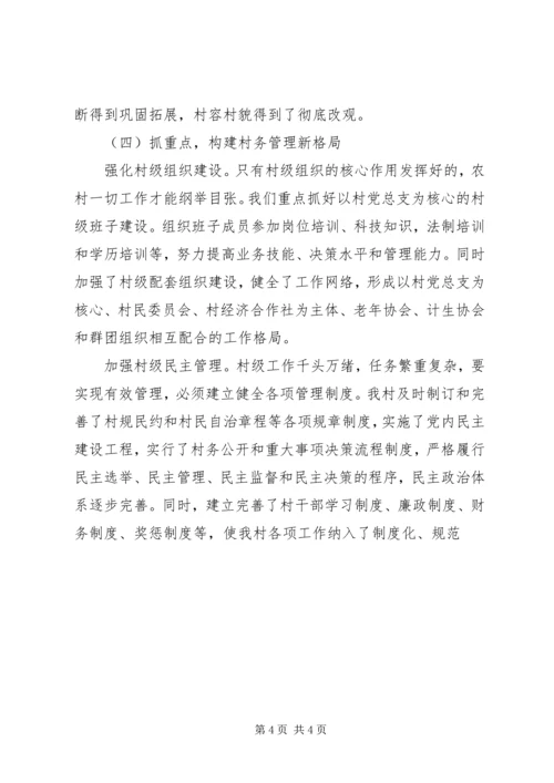 双峰社会主义新农村示范点建设管理情况汇报(改) (3).docx