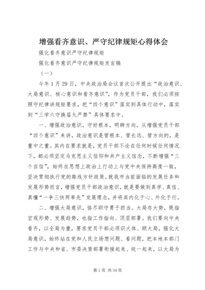 增强看齐意识、严守纪律规矩心得体会 (5).docx