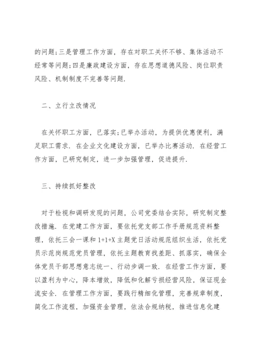 关于巡察整改落实情况汇报【六篇】.docx