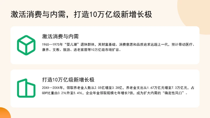 对于未来趋势与发展银发经济的政策过程ppt课件