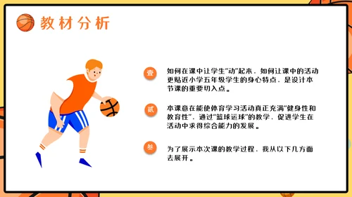 篮球运球说课稿PPT模板