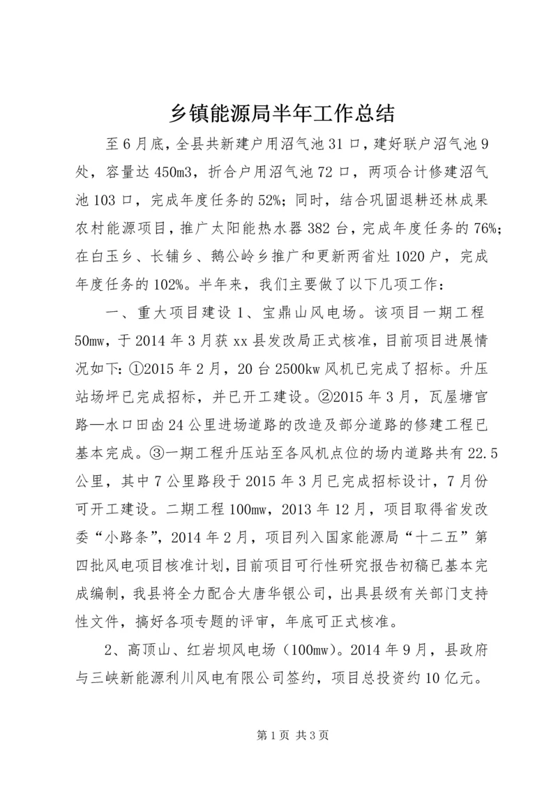 乡镇能源局半年工作总结.docx