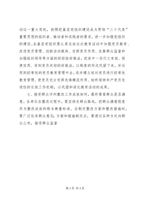 房产管理局党员保持先进性教育整改提高阶段工作意见.docx