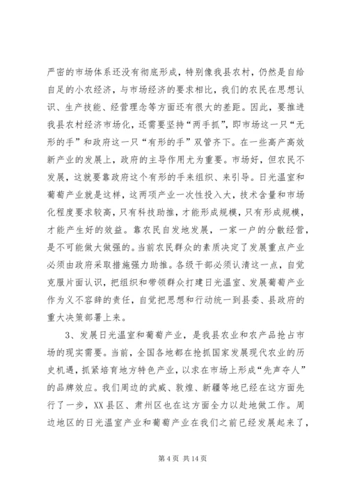 农业产业发展工作会议上的讲话.docx