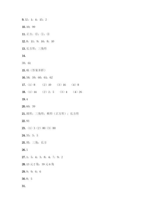 【小学数学】一年级下册数学填空题A4版打印.docx