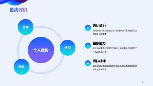 蓝色渐变创意流体教育培训竞聘述职PPT