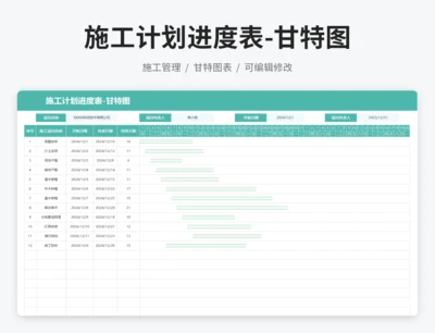 施工计划进度表-甘特图