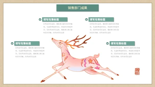 简约国潮风逐鹿而上踏梦前行职业经理工作总结汇报PPT