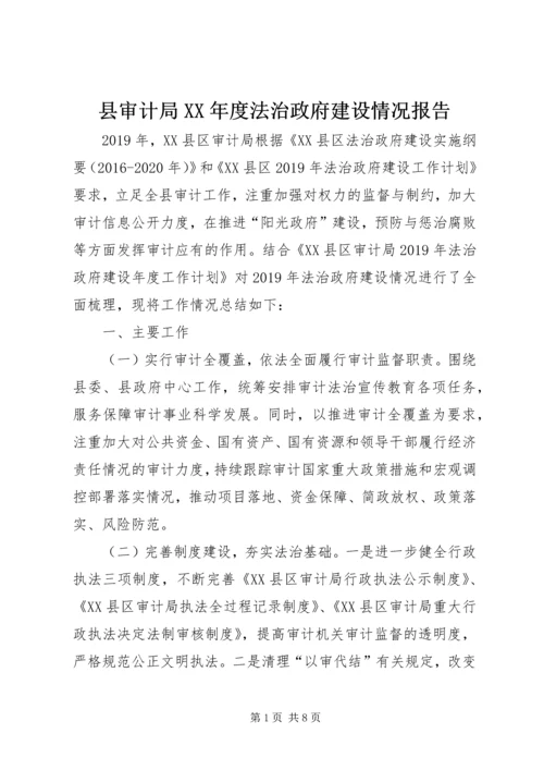 县审计局XX年度法治政府建设情况报告.docx