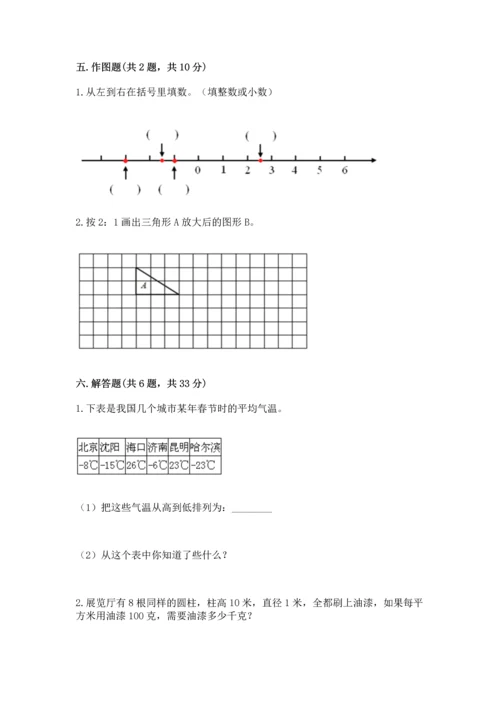 人教版六年级下册数学期末测试卷必考题.docx