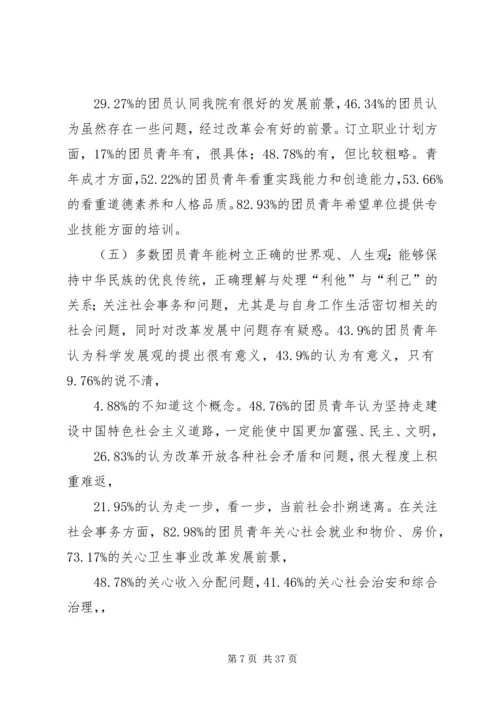 第一篇：青年思想状况调研报告.docx