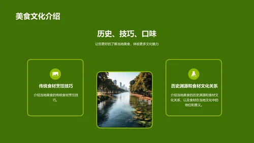 绿色商务现代旅游文化介绍PPT模板
