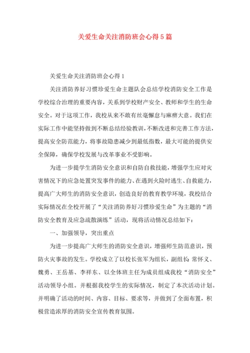 关爱生命关注消防班会心得5篇.docx