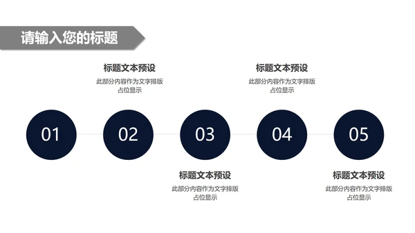 深蓝色商务风总结汇报PPT模板