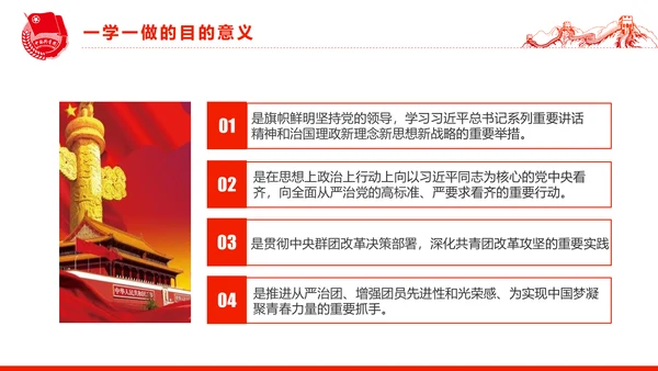 中国共青团一学一做五四青年节PPT模板