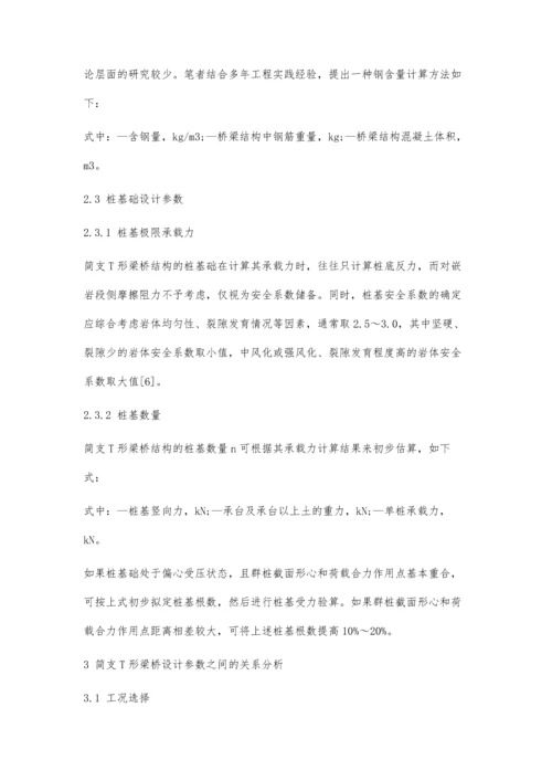 中小跨径简支T形梁桥的设计参数分析.docx