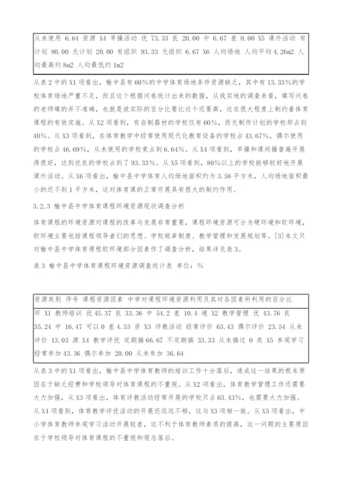 甘肃省榆中县中学体育课程资源现状分析与发展对策.docx