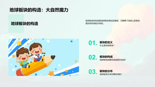 地球板块理论讲解PPT模板