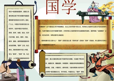 中国风国学经典Word小报