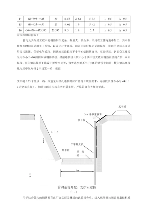 综合管沟施工技术方案.docx