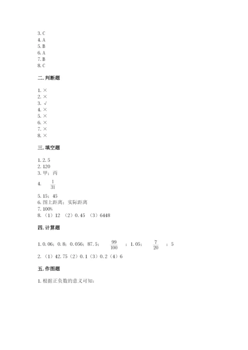 人教版六年级下册数学期末测试卷精品【考试直接用】.docx