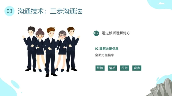 蓝色插画团队建设PPT课件