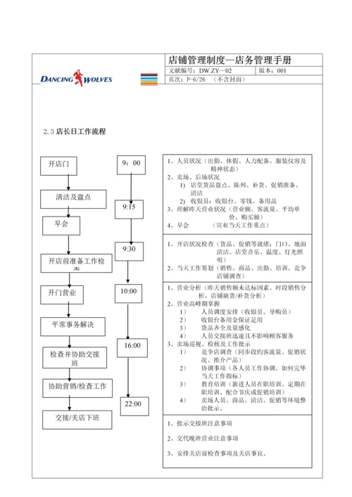 店铺管理新版制度店务管理标准手册.docx