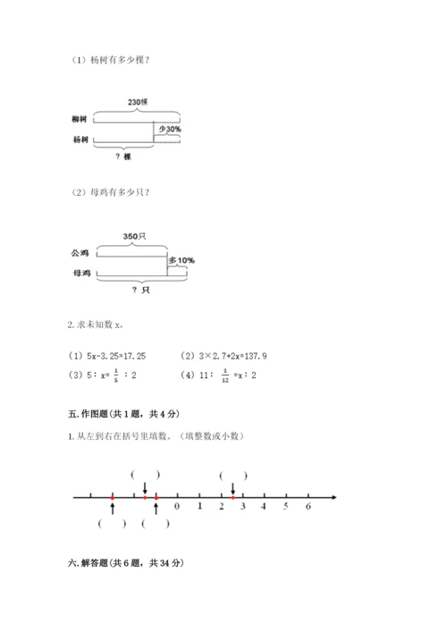五河县六年级下册数学期末测试卷（名校卷）.docx